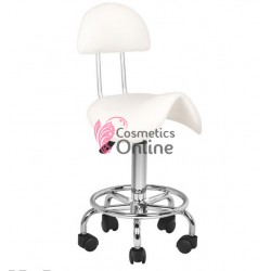 Scaun pentru salon ergonomic cu spatar model 6001 alb, art ACP 118590